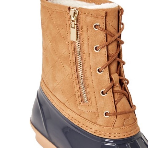 BNWB * Cognac & Navy Elliana Duck Boot - Picture 4 of 5